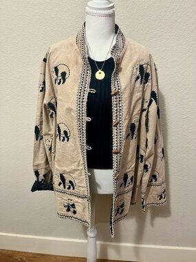 Vintage Orvis Women's Panda Bear Reversible Jacket